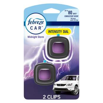 Febreze Car Air Freshener Vent Clip - Midnight Storm Scent - 0.13 fl oz/2pk