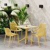 WestinTrends Playa 31.5" Square Plastic Outdoor Patio Dining Table for 4 - 2 of 4