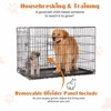Sevobal Pet Carriers Dog Crate With Double Doors, Enhanced Metal Foldable Pet Cage With Divider Panel And Removable Tray, Black, 24.4"*16.5"*18.5" - 4 of 4