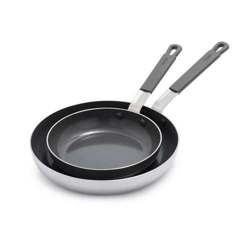 Bobby Flay 2pk (8" and 10") Stainless Steel Ceramic Nonstick Fry Pan Set - image 1 of 4