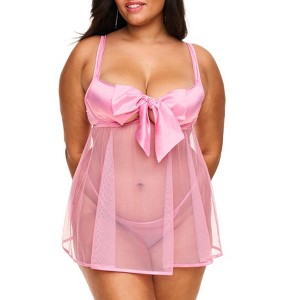 Adore Me Women's Bessima Babydoll Lingerie - 1 of 4