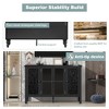 47" Sideboard Buffet Cabinet, Media Console Cabinet with Glass Doors & Anti-Tip Device, Accent Coffee Bar Cabinet for Living Room Entryway - 4 of 4