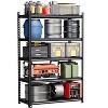 Metal Shelving Unit,Garage Storage Shelves, 3850 Lbs Capacity, Adjustable Steel Storage Rack, Matte Black, Heavy Duty - 4 of 4