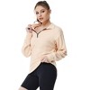 BLUEMING Womens Sweatshirts Polo Neck Quater Zipper Sweatshirts Athletic Tops for Gym Yoga Fall Athleisure - 2 of 4