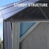 UNISOAR Hardtop Gazebo with Netting & Curtains, Polycarbonate Double Roof - 3 of 4