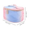 Unique Bargains Crocodile Pattern Oval Makeup Bag Pink Blue 1 Pc - 2 of 3