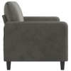 vidaXL 2-Seater Velvet Sofa – Modern Design – Dark Gray – Comfortable Padded Seats and Back Pillows – Easy Assembly - 3 of 4