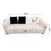 Corduroy Multi-Seat Sofa,Two-Seater with Solid Wooden Frame,Elegant Neutral Tones for Living Rooms and Offices - The Pop Home - 2 of 4