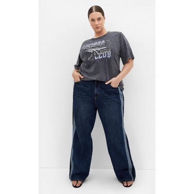 Women's Plus Size Kyra Tee - acid wash | CITY CHIC