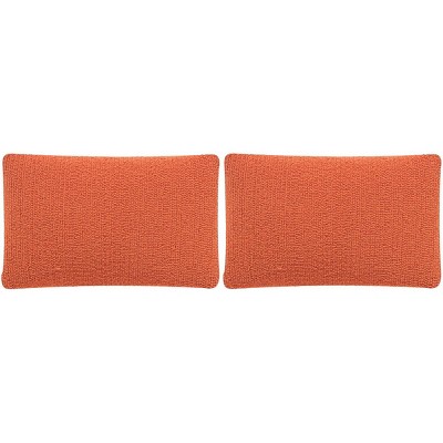 Tropical Orange Rectangular Outdoor Throw Pillow Set