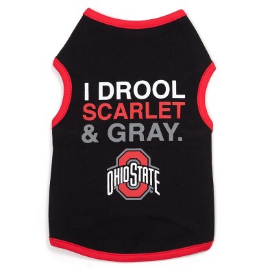 The License House Ohio State Buckeyes Dog I Drool Scarlet & Gray Tank