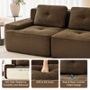 117" Corduroy U-Shaped Modular Sectional Sofa with Movable Ottoman, Pearl-Like Piping, Tufted Design, and No Assembly - 4 of 4