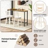 Tangkula 4PCS 24" Counter Height Stool Swivel Bar Stool Rubber Wood w/ Inclined Backrest - 2 of 4