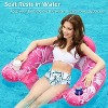 Jasonwell Inflatable Pool Float Chair 2-Pack, Large, Floating Lounge Chair with Cup Holders for Adults, Green & Rose - 4 of 4
