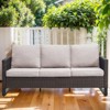 Buenhomino Outdoor Patio Furniture - Wicker Sofa with Removable Cushion, 3 Seater Rattan Couch with Deep Seat for Balcony Deck Backyard - 3 of 4