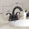 LOVMOR 2-Handle Bathroom Sink Faucet 3 Hole, Black - 2 of 4