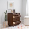 Linon 6 Drawers Cary Walnut Wide Roll Cart - 3 of 4