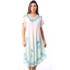 Riviera Sun Womens Cold Shoulder Ombre Tie-Dye Sundress  Lightweight Casual Beach Dress & Swimsuit Cover-Up - 2 of 4