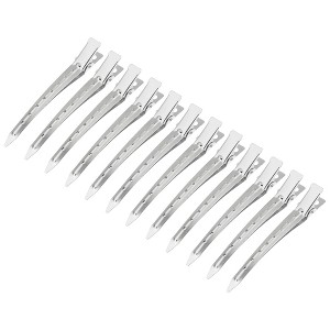 Unique Bargains Metal Non-Slip Durk Bill Hair Clip 3.54"x0.59" 12 Pcs - 1 of 4