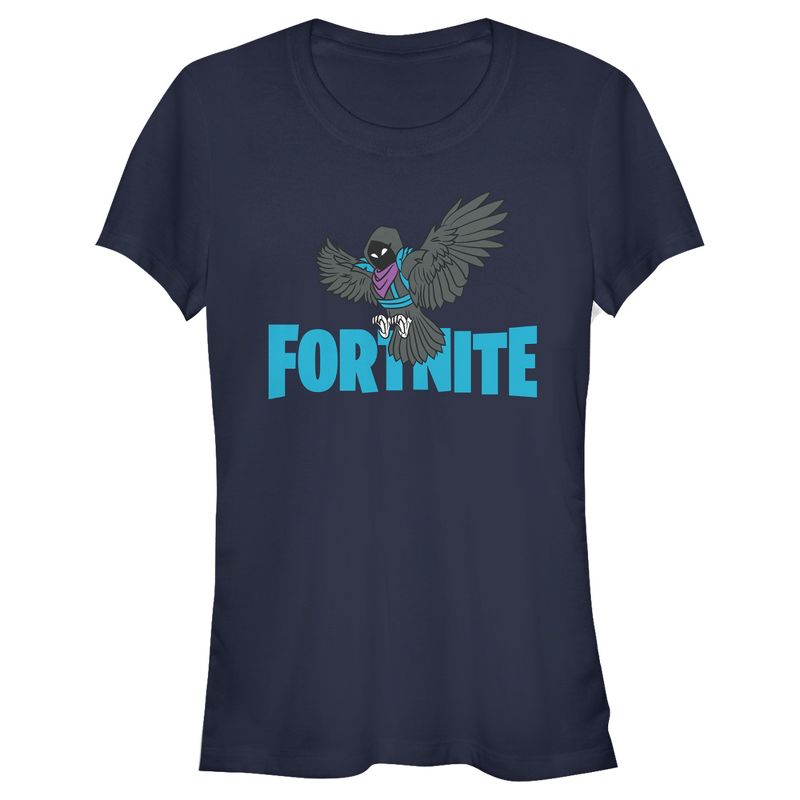 Juniors Womens Fortnite Raven Logo T-Shirt, 1 of 5