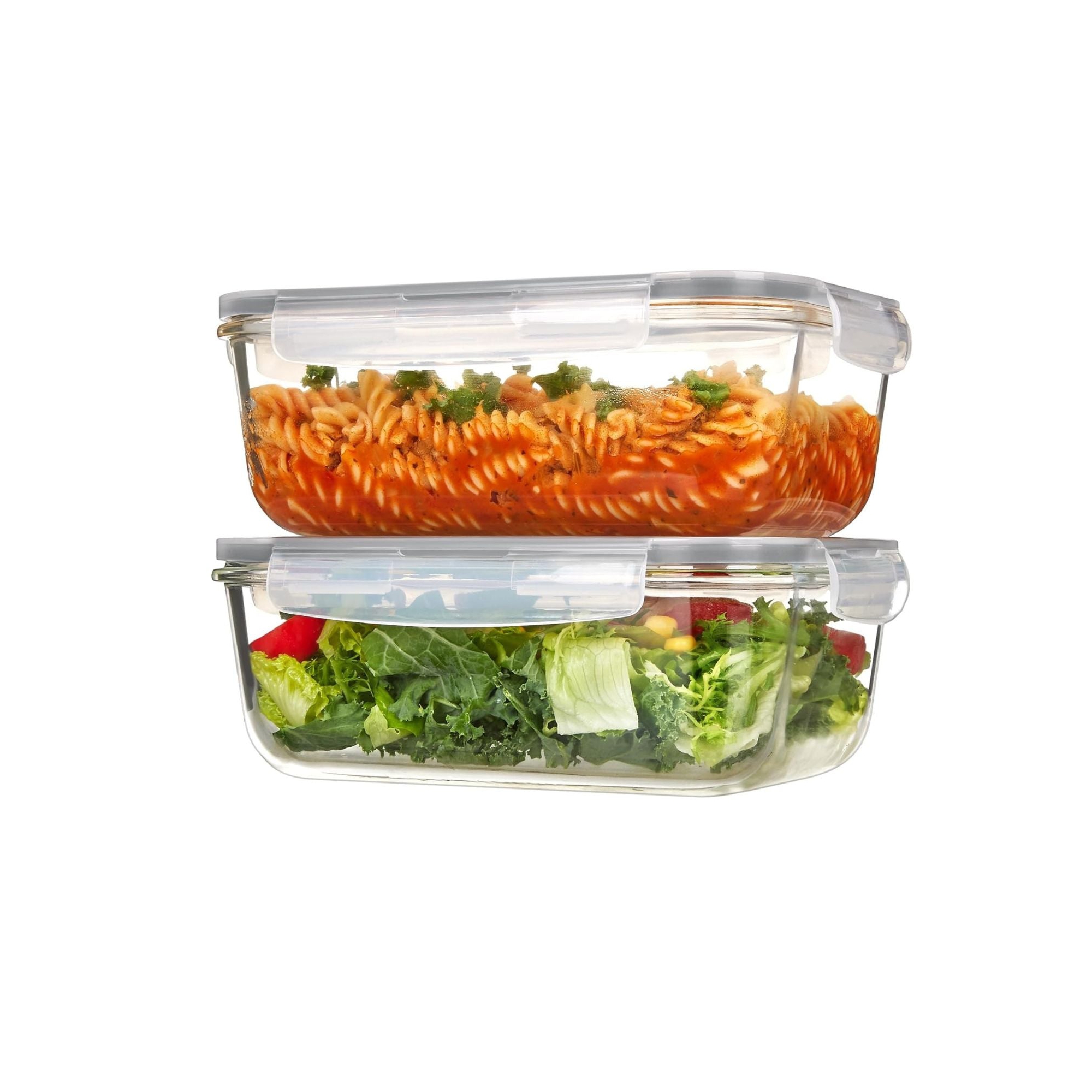 Home Collection 2-Pack 63oz Large Glass Storage Containers with Airtight Lids