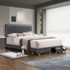 Queen Size Platform Bed Frame with Upholstered Headboard,2 Drawers, Mid Century Modern Upholestery Bed Frame,84" L x 64" W x 48" H Wood - 2 of 4