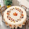 CHIC CRATE Tablecloth Home Fashions Autumn Leaves Fall Pumpkin Table Cover for Holiday Thanksgiving Harvest - 3 of 4