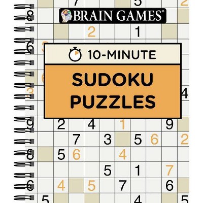 Brain Games - 10 Minute: Sudoku Puzzles - Large Print by  Publications International Ltd & Brain Games (Spiral Bound)