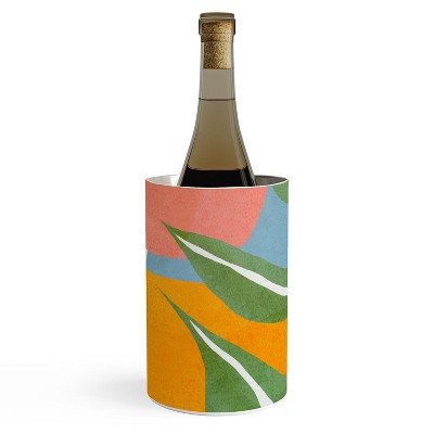 Nadja Minimal Modern Abstract Leaves Wine Chiller - Deny Designs