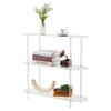 Modern Acrylic Ladder Bookcase,3-Tier Transparent Floating Shelves for Small Spaces - 2 of 4