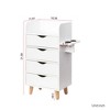 4 -Layer Salon Storage Cabinet,Beauty Barber Salon Styling Station Organizer Equipment,Hair Stylist Station Set with 2 Hair Dryer Holders,4 Drawers - 3 of 4