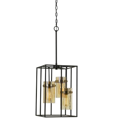Cal Lighting 60W X 3 Cremona Glass Pendant Fixture (Edison Bulbs Not included)