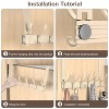 LunaLulinlk Over The Door Hooks Door Hanger Hooks for Hanging, Over The Door Towel Racks for Bathroom with 14 Coat Hook White - 4 of 4
