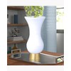 Classic Touch White S-Shaped Glass Vase with Gold Base - image 2 of 3