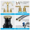 PAGED 8 Inch Bathroom Faucet Modern Sink Basin Faucets with 360° Swivel Spout, 3 Hole Faucet for Bathroom - 2 of 4