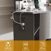 Corner Makeup Vanity Desk with LED Lights & Power Outlet - Vanity Set with 5 Rotating Drawers, 3 Lighting Modes - 4 of 4