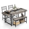 Dining Table Set for 4, Small Kitchen Table and 2 Chairs for 4 with Bench - 4 of 4