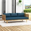 VisioGear Daybed, 3 Seater Daybed Conversation Set with Arms, Blue, 67.5"*32"*24.25" - 4 of 4