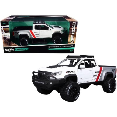 2017 Chevrolet Colorado ZR2 Pickup Truck "Falken Tires" White and Silver 1/27 Diecast Model Car by Maisto