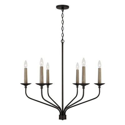 Capital Lighting Wilder 6 - Light Chandelier in  Matte Black