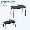43" Dining Table with 2 Upholstered Benches - 3 Pcs Industrial Dining Table Set, Heavy Duty Metal Frame, for Small Spaces, Studio, Restaurant, Home - 2 of 4