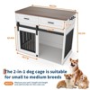 Jojoka 44.5'' Dog Crate Furniture with Sliding Barn Door, Indoor Wooden Dog Kennel Table with Storage, Metal Frame for Medium/Large Dogs - 2 of 4