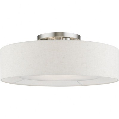 Ellsworth English Bronze 4-Light Semi-Flush Drum Pendant