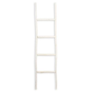 Cheung's Theron White Wash Wood Ladder - 1 of 4