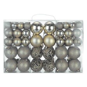Unique Bargains Plastic Party Wedding Christmas Decorative Hanging Ornament Balls 2.4" 30 Pcs - 1 of 4