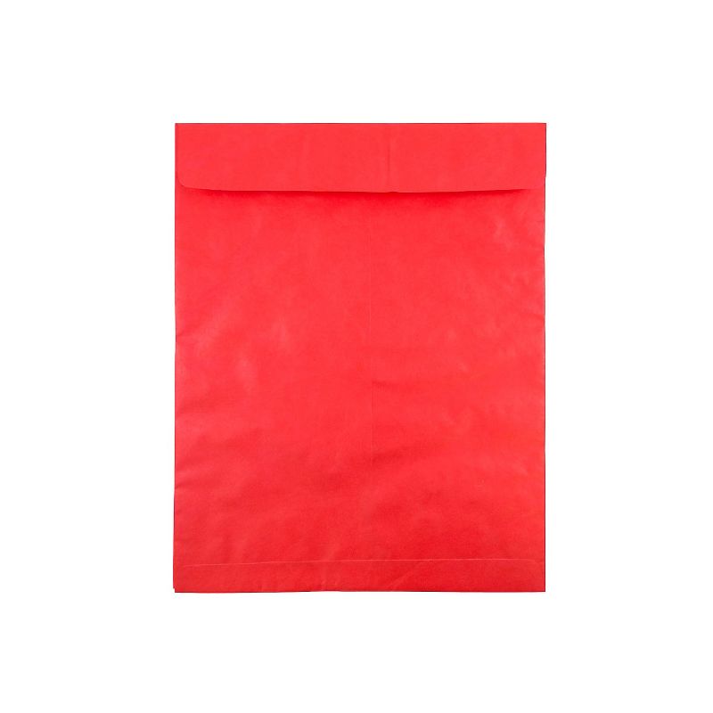 JAM Paper 11.5 x 14.5 Tyvek Tear-Proof Open End Catalog Envelopes Red 10/Pack V021388B, 1 of 3