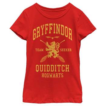 Girl's Harry Potter Gryffindor Quidditch Gold Team Seeker T-Shirt