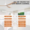 Parrot Uncle 52" Modern Indoor/ Outdoor Ceiling Fan with Remote Control - 4 of 4
