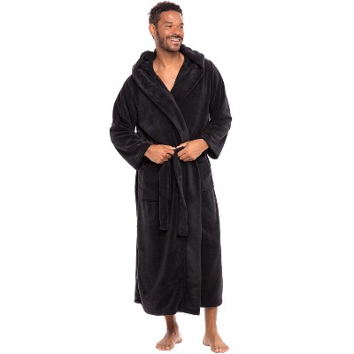Alexander Del Rossa Men's Classic Winter Robe, Full Length Hooded Bathrobe, Plush Fleece