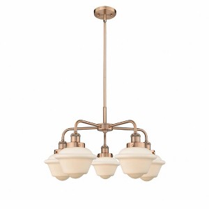 Oxford - 5 Light Stem Hung Chandelier In Art Deco Style-13.5 Inches Tall and 24.5 Inches Wide - 1 of 1